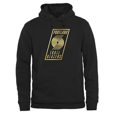 Gold Men's Portland Trail Blazers Collection Pullover Hoodie - Black