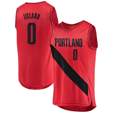 Red Damian Lillard Men's Fast Break Portland Trail Blazers Jersey - Statement Edition