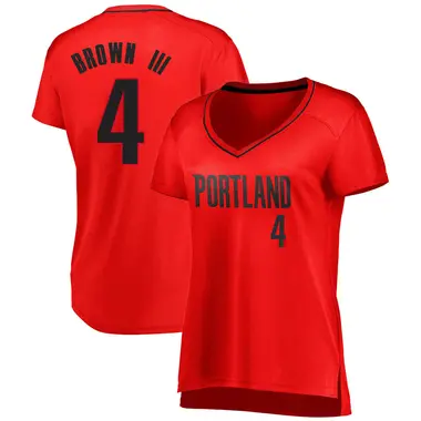 Red Greg Brown III Women's Fast Break Portland Trail Blazers Jersey - Statement Edition